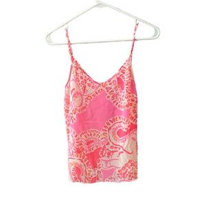 Lilly Pulitzer 100% silk tank top Size XS
